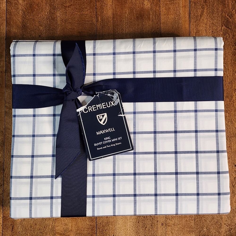 Cremieux King Mini Set Duvet Cover Blue & White